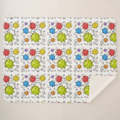 Covid Virus Symbolen Sherpa Deken (Voorkant (horizontaal))