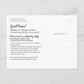 Covid Wedding Safety Rules Briefkaart Green (Achterkant)