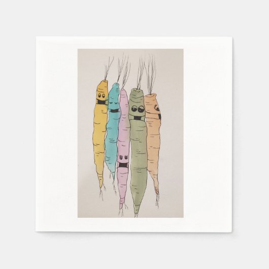 Covid wortelen "Wortel elkaar" Servet (Voorkant)