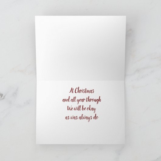 **COVID ZAL ONZE KERSTMIS NIET STOPPEN** SPECIALE  FEESTDAGEN KAART (Binnen)