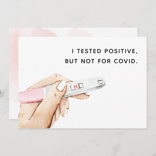 COVID Zwangerschap Kaart voor de Waterverf van de  (Voorkant / Achterkant)