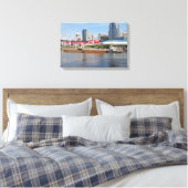 Covington & Barges Uitgerekte Canvas Print (Insitu (Slaapkamer))