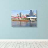 Covington & Barges Uitgerekte Canvas Print (Insitu (Houten vloer))