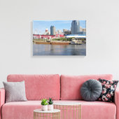 Covington & Barges Uitgerekte Canvas Print (Insitu (Woonkamer))