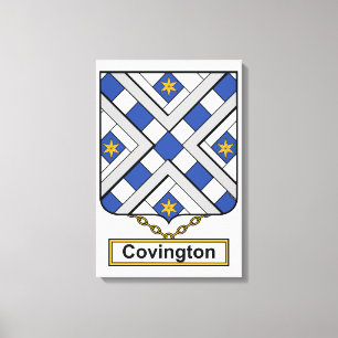 Covington Family Crest Canvas Afdruk