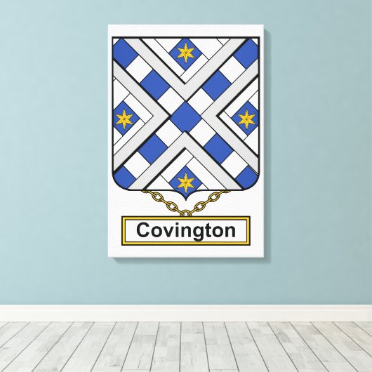 Covington Family Crest Canvas Afdruk (Insitu (Houten vloer))