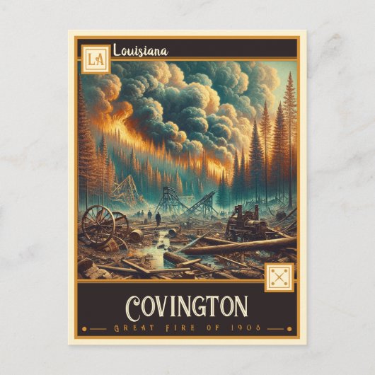 Covington, Louisiana | Antiek Briefkaart (Voorkant)