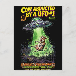 Cow Abducted by a UFO #1 Feestdagenkaart