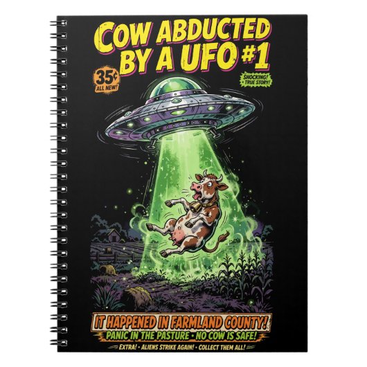 Cow Abducted by a UFO #1 Notitieboek (Voorkant)