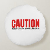 Cow Abduction Rond Kussen (Achterkant)