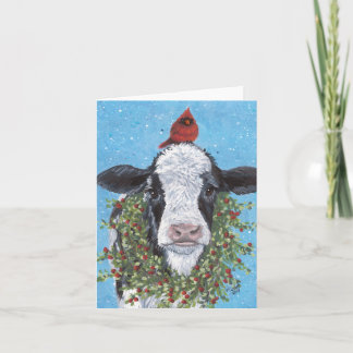 Cow and Cardinal Folded Card Aankondiging