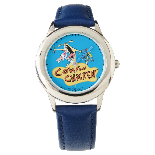 Cow and Chicken Logo Graphic Horloge (Voorkant)
