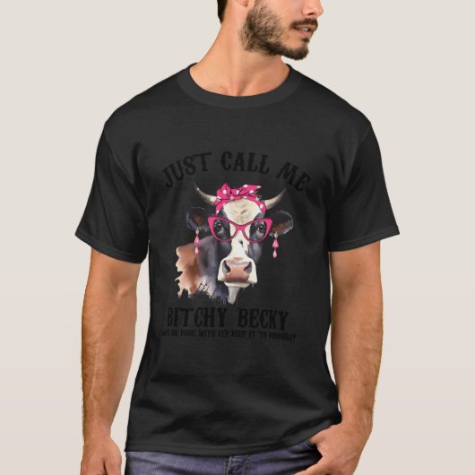 Cow Animal Quote Best Jokes T-shirt (Voorkant)