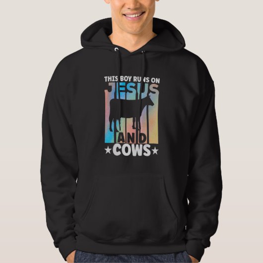 Cow Apparel Farmer Cows Lover for Boys Hoodie (Voorkant)
