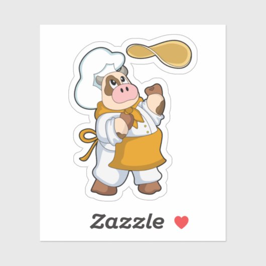 Cow as Cook with Dough Sticker (Vel)