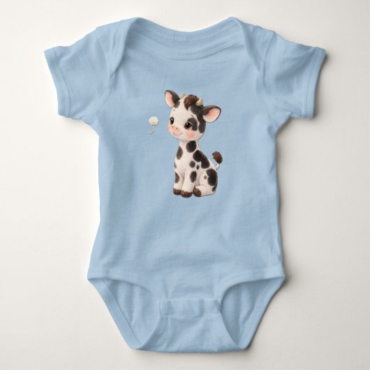 Cow Baby Bodysuit – Cute Spotted Farm Animal (Voorkant)