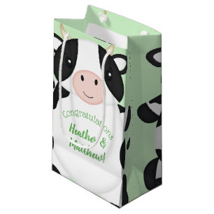 Cow Baby shower Green Klein Cadeauzakje