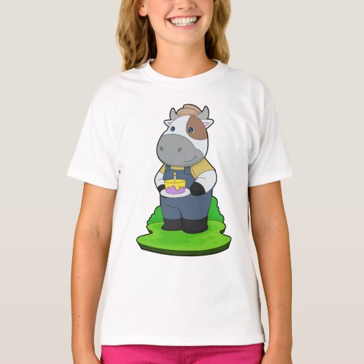 Cow Birthday Farmer T-shirt (Voorkant)