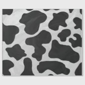 Cow Black en White Print Cadeaupapier (Vlak)