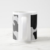 Cow Black en White Print Grote Koffiekop (Achterkant)