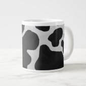 Cow Black en White Print Grote Koffiekop (Voorkant rechts)
