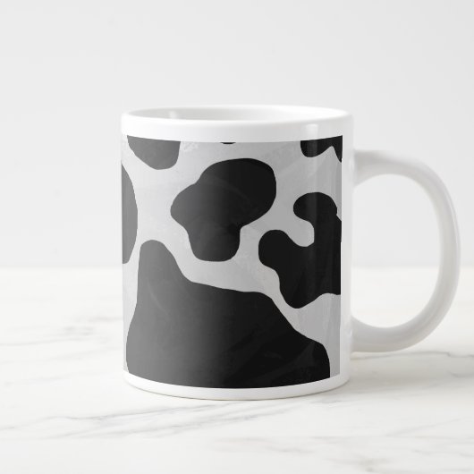 Cow Black en White Print Grote Koffiekop (Rechts)