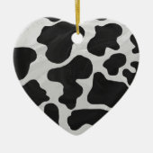 Cow Black en White Print Keramisch Ornament (Voorkant)