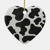 Cow Black en White Print Keramisch Ornament (Achterkant)