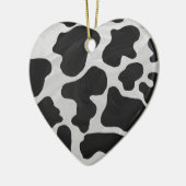 Cow Black en White Print Keramisch Ornament (Links)
