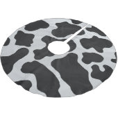 Cow Black en White Print Kerstboom Rok (Gekanteld)