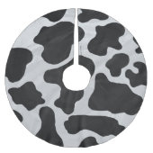 Cow Black en White Print Kerstboom Rok (Voorkant)