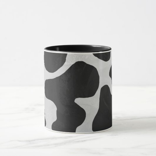Cow Black en White Print Mok (Midden)