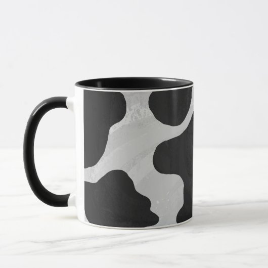 Cow Black en White Print Mok (Links)