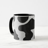 Cow Black en White Print Mok (Voorkant links)