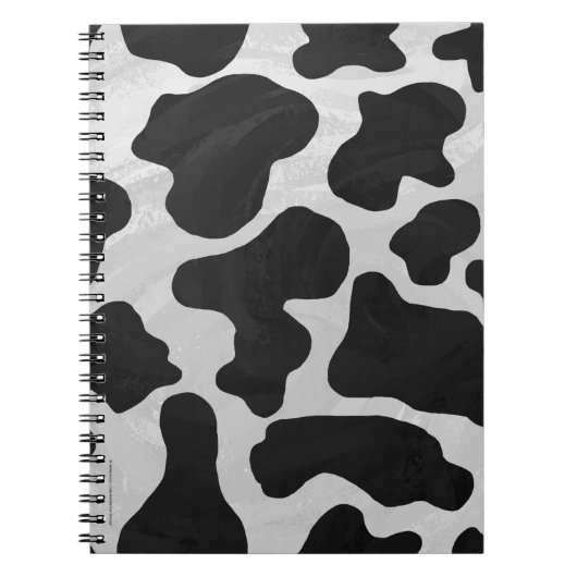 Cow Black en White Print Notitieboek (Voorkant)