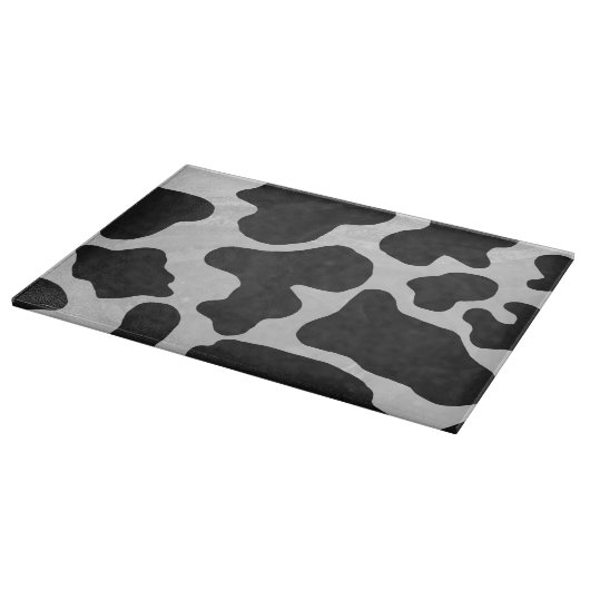 Cow Black en White Print Snijplank (Hoek)