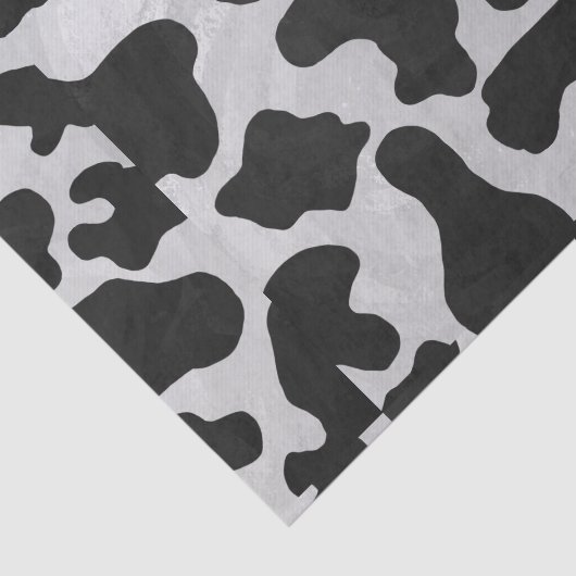 Cow Black en White Print Tissuepapier (Detail)