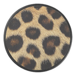 Cow Black White Spots Fur Hockey Puck