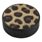 Cow Black White Spots Fur Hockey Puck (3/4)