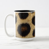 Cow Black White Spots Fur Tweekleurige Koffiemok (Links)