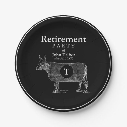 Cow Blanket Retirement B P Bord Monogram (Voorkant)