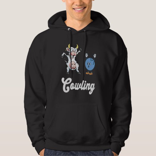 Cow Bowler Bowling Pin Funny Bowling Strike Bowlin Hoodie (Voorkant)