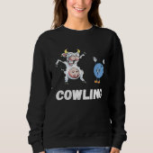 Cow Bowling Ball Bowler Strike Bowling Pin Funny B Trui (Voorkant)