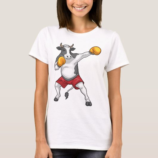 Cow Boxer Boxing gloves Boxing T-shirt (Voorkant)