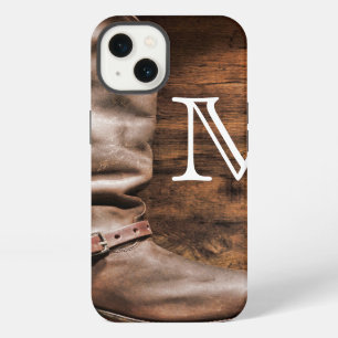 Cow Boy Laarzen Spur Land Touw Monogram IPAD Hoes iPhone 13 Hoesje