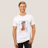 Cow boy Tri-Blend shirt (Voorkant volledig)