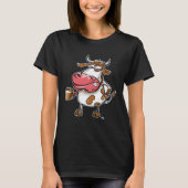 Cow Bull With Coffee Cup T-shirt (Voorkant)