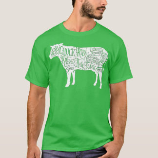 Cow Butcher s - Beef Cuts Diagram T-shirt