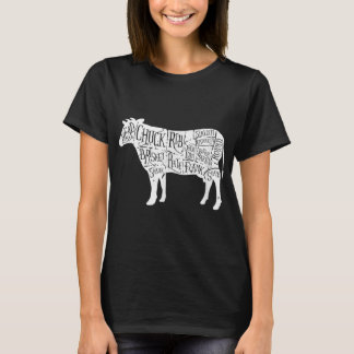Cow Butchers Beef Cuts Diagram T-shirt