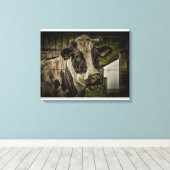 cow canvas afdruk (Insitu (Houten vloer))